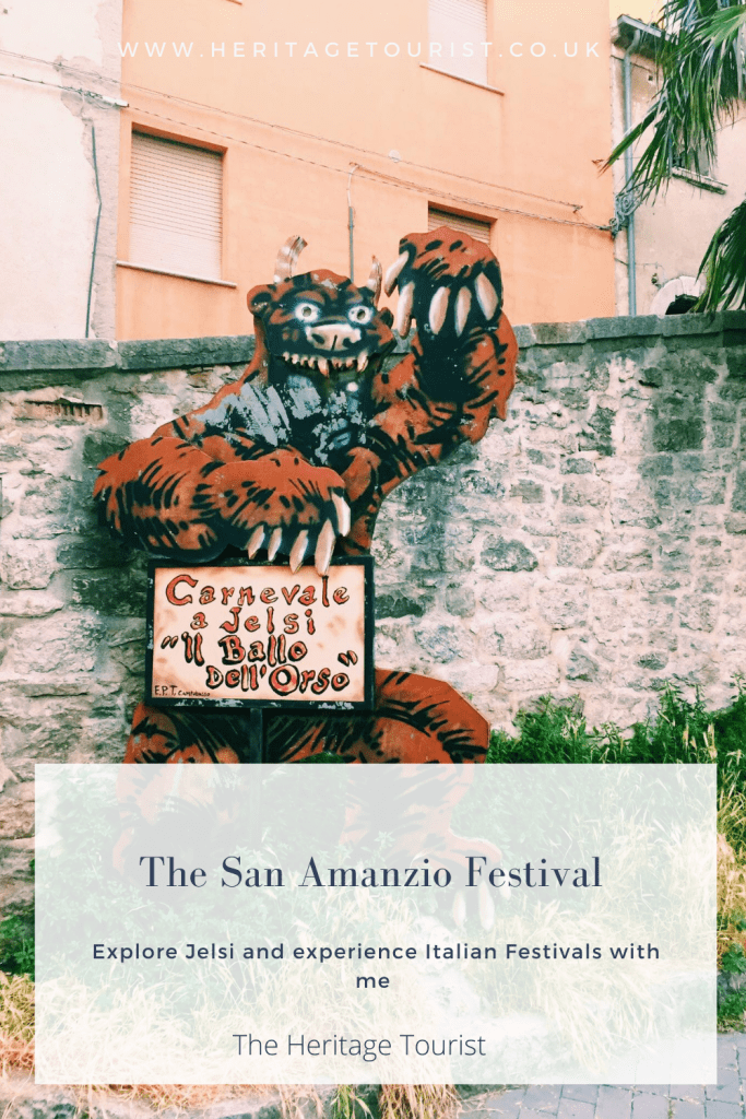 Pinterest Pin - The Heritage Tourist, The San Amanzio Festival