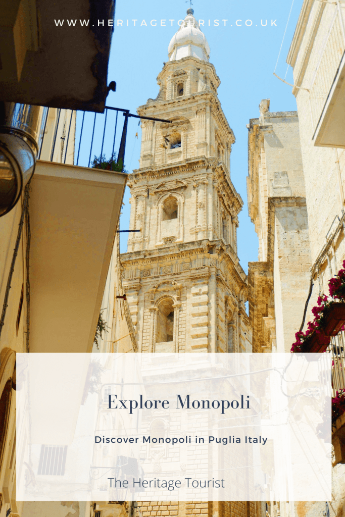 Pinterest Pin - The Heritage Tourist, Guide to Monopoli Puglia
