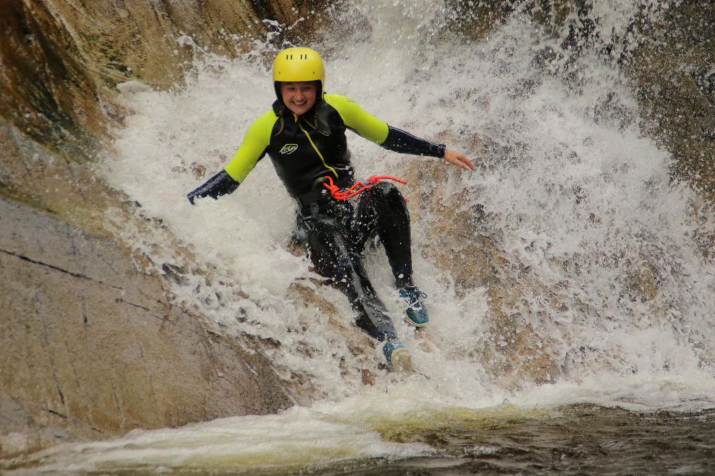 Canyoning the Falls of Bruar with Nae Limits
