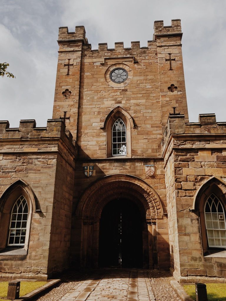 The entrance to Durham Castle in Durham City 