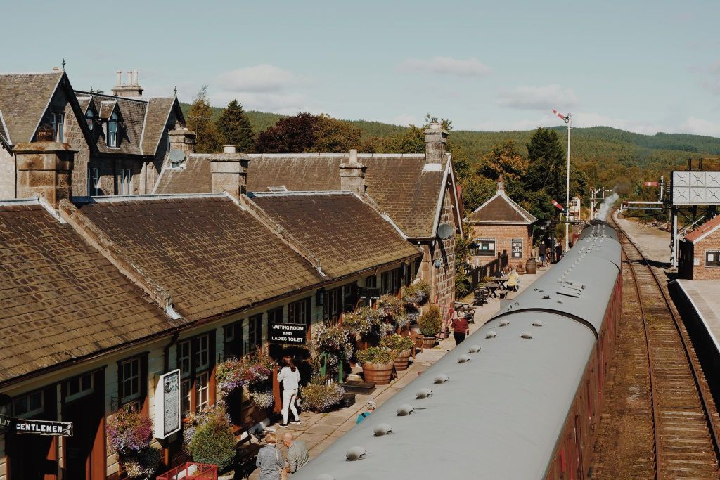 Boat of Garten station on the Strathspey Steam Train