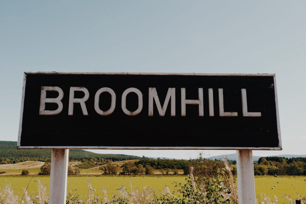 Broomhill station on the Strathspey Steam Train