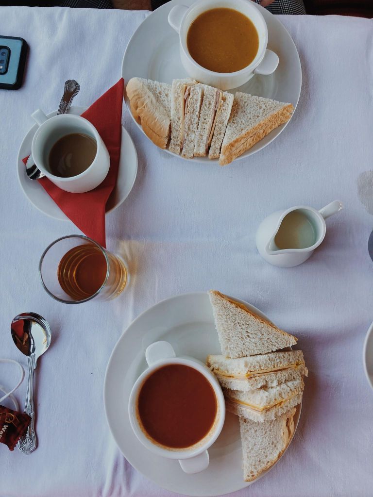 lunch on the Strathspey Steam Train