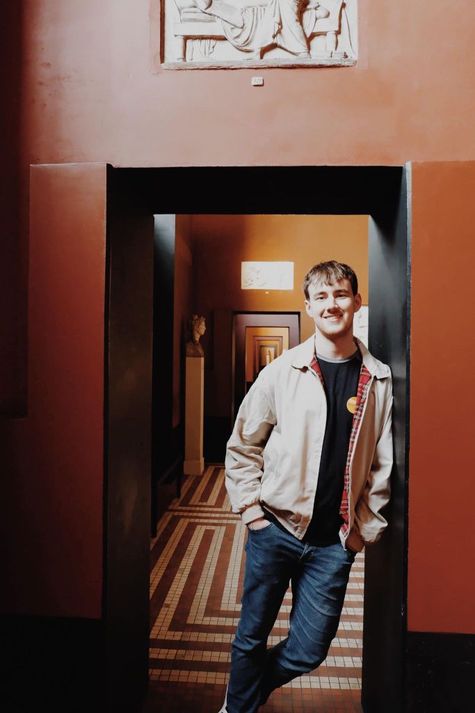 James in the Thorvaldsen Museum in Denmark
