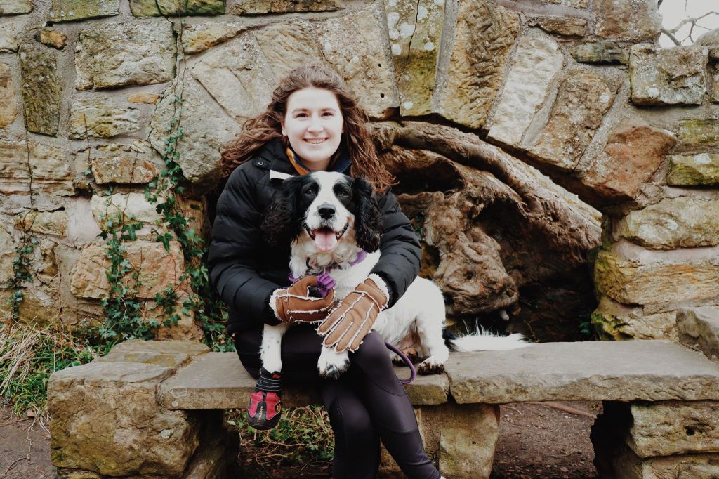 Eleanor and Alfie at Roslin Chapel, Edinburgh