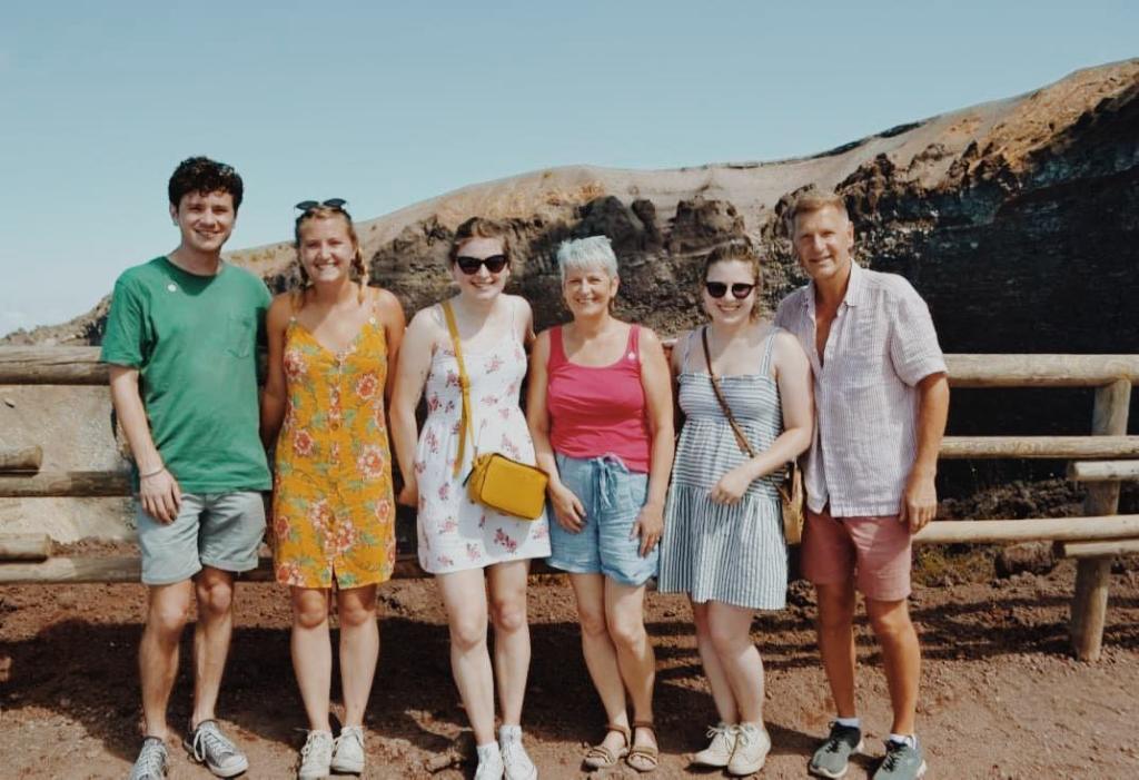 At the top of Mount Vesuvius 